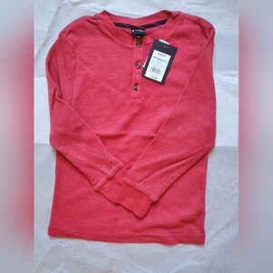 Girls red Thermal Long Sleeve Top NWT! Size XS